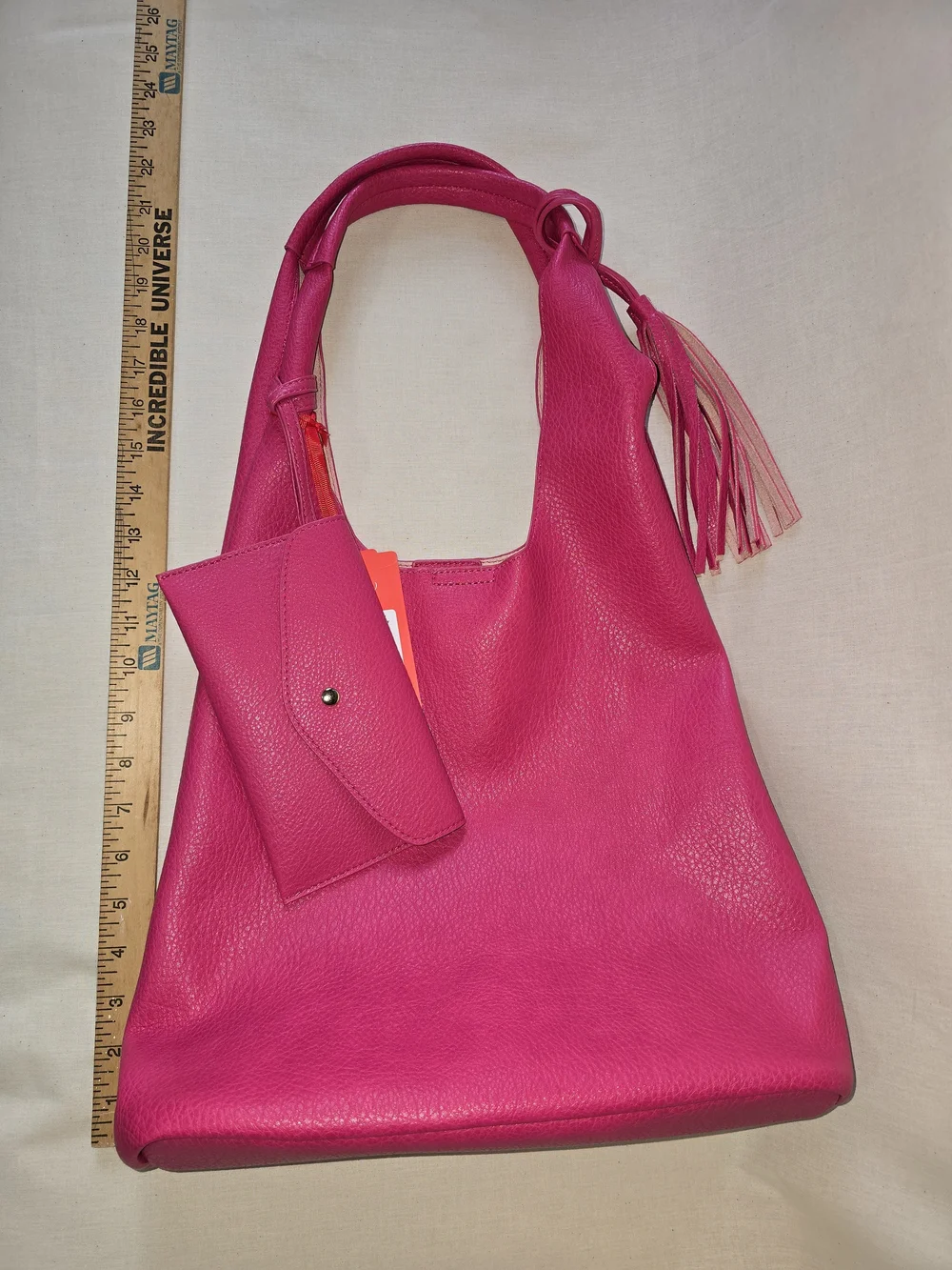Montana West Hot Pink Hobo Purse with Matching Wallet